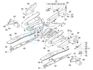 Nexus 300 ie e3 drawing Central cover - Footrests