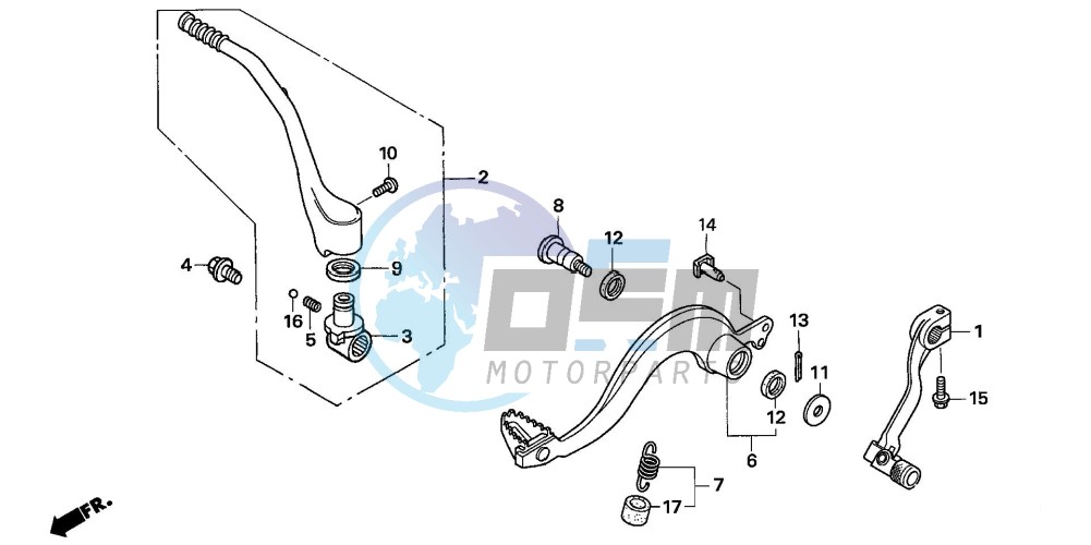 PEDAL/KICK STARTER ARM