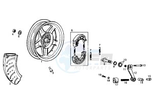 ATLANTIS - 50 cc drawing REAR WHEEL