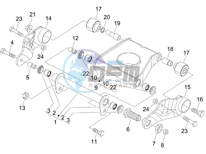 Swinging arm