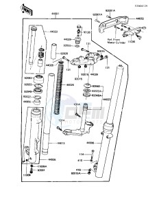 KZ 650 H [CSR] (H3) [CSR] drawing FRONT FORK -- 83 H3- -