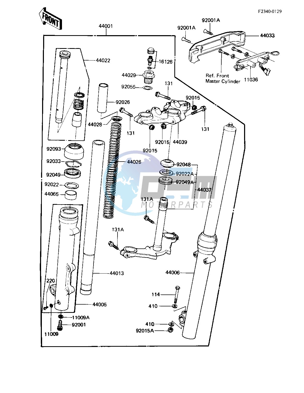 FRONT FORK -- 83 H3- -