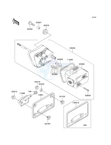 VN 800B [VULCAN 800 CLASSIC] (B6-B9) [VULCAN 800 CLASSIC] drawing TAILLIGHT-- S- -