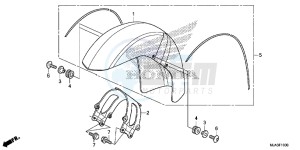 VT750CSD Shadow - VT750CS-D 2ED - (2ED) drawing FRONT FENDER (VT750C/CA/CS)