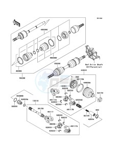 KLF300 4x4 KLF300-C17 EU GB drawing Drive Shaft(Front)