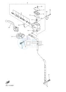 YZ450F (1SL1 1SL2 1SL3 1SL4) drawing FRONT MASTER CYLINDER