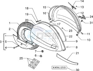 PX 125 E drawing Cowls-wheel