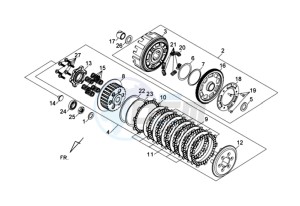 WOLF 250EFI drawing CLUTCH