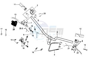 MIO 100 HU10W8-6 drawing HANDLEBAR / BRAKE LEVERS CPL  L /R