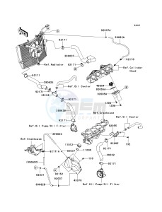 ZX 600 R [NINJA ZX-6R MONSTER ENERGY] (R9FA) R9F drawing WATER PIPE