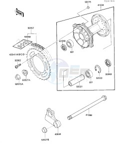 KX 250 D [KX250] (D2) [KX250] drawing REAR HUB_CHAIN