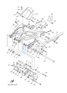 MTM850 MTM-850 XSR900 (B90W) drawing REAR ARM