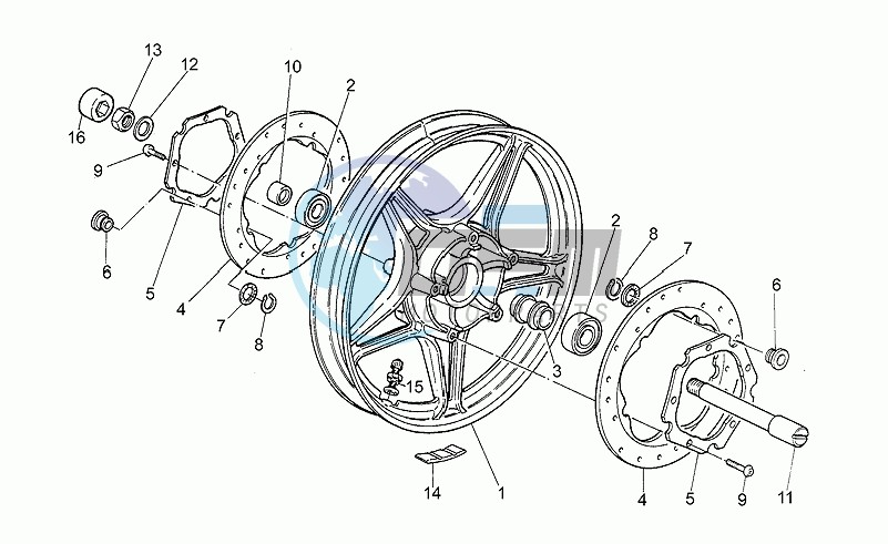 Front wheel, alloy