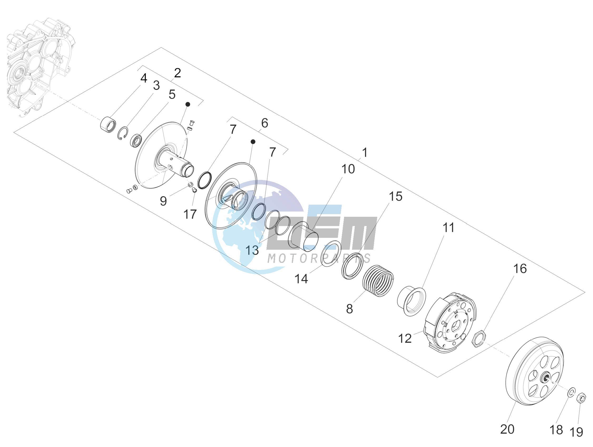 Driven pulley