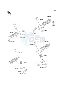 ZX 750 P [NINJA ZX-7R] (P5-P8) [NINJA ZX-7R] drawing FOOTRESTS