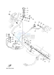 MTN850 MTN-850D MT-09 SP (B6C1) drawing REAR MASTER CYLINDER