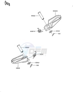 KX 125 C [KX125L] (C1) [KX125L] drawing FOOTRESTS