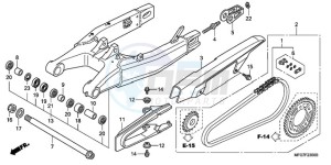 CB600FA39 France - (F / ABS CMF ST 25K) drawing SWINGARM