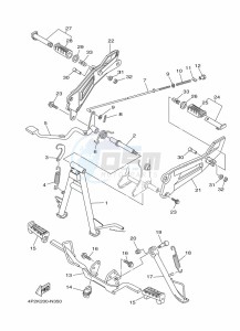 YBR125E (BN9J) drawing STAND & FOOTREST