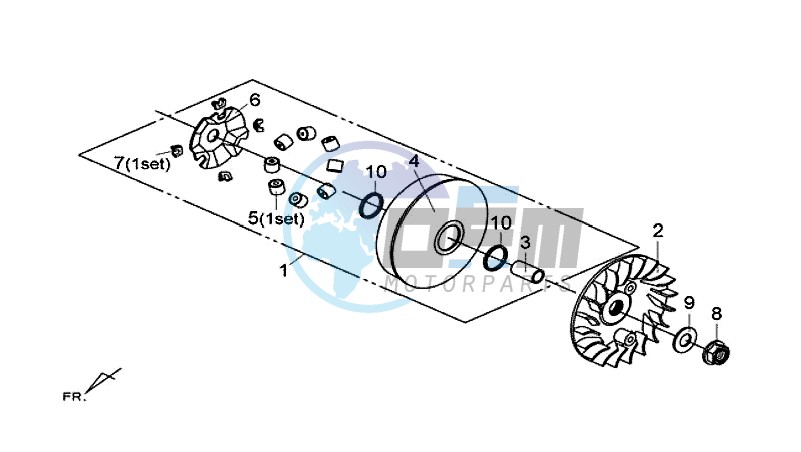 DRIVEN PULLEY / DRIVING - V-BELT