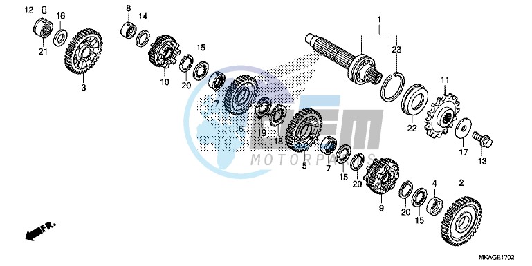 TRANSMISSION (COUNTERSHAFT) (NC750SD)