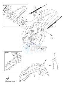 WR250F (2GBC 2GBD 2GBE) drawing FENDER