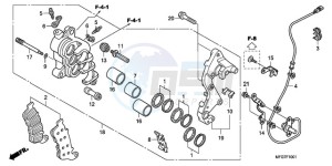 CB600FA39 Spain - (SP / ABS ST 25K) drawing R. FRONT BRAKE CALIPER (CB600FA/FA3)