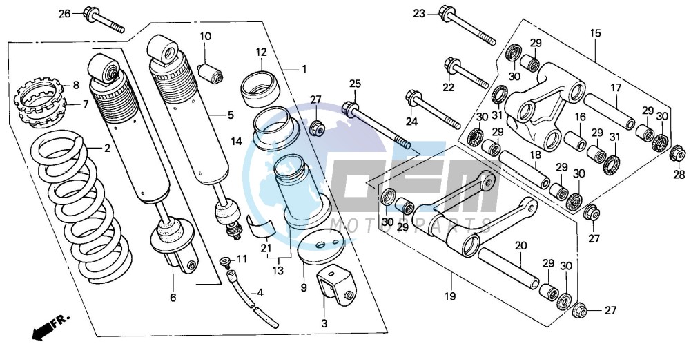 REAR CUSHION (XL600VK/VL/VM/VN/VP/VR)