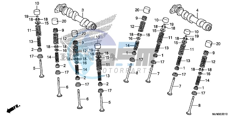 CAMSHAFT/VALVE (REAR)