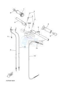 YZF-R125A YZF-R125 ABS R125 (5D7X 5D7X 5D7X 5D7X 5D7X) drawing STEERING HANDLE & CABLE