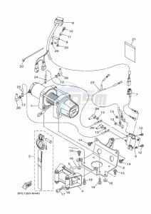 YFM700FWAD GRIZZLY 700 EPS (BLTU) drawing WINCH