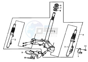 SUPER DUKE - 150 cc drawing FRONT FORK