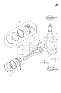 DF 9.9 drawing Crankshaft