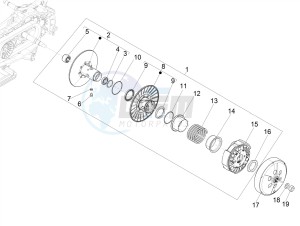 GTS 300 SUPER HPE 4T 4V IE ABS E4 (NAFTA) drawing Driven pulley