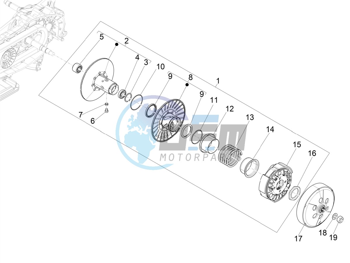 Driven pulley