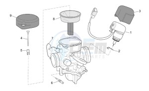 Scarabeo 100 4T e2 drawing Carburettor II