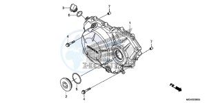 VFR1200XD CrossTourer - VFR1200X Dual Clutch 2ED - (2ED) drawing RIGHT CRANKCASE COVER (VFR1200X)