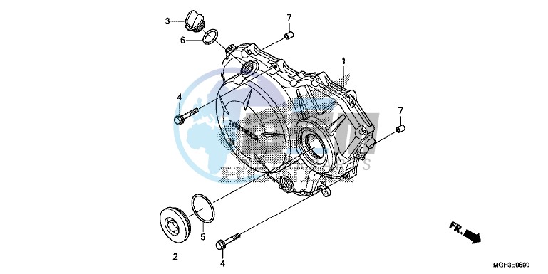 RIGHT CRANKCASE COVER (VFR1200X)