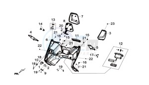 GTS 300I ABS L6 drawing COWLING INNER FR PLATE