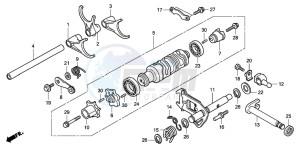 GL1800A drawing SHIFT DRUM/SHIFT FORK