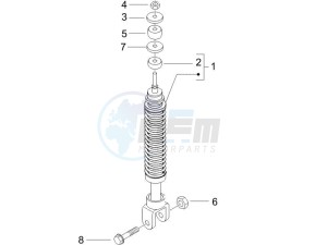 Fly 50 2t drawing Rear suspension - Shock absorbers