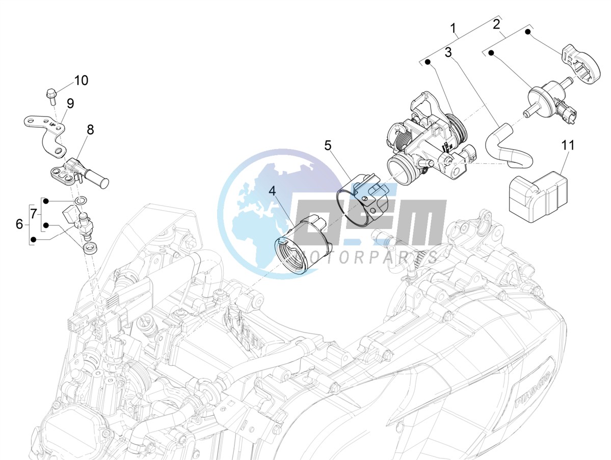 Throttle body - Injector - Induction joint