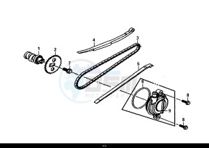 FIDDLE II 50 (45 KM/H) (AF05W4-EU) (E4) (L8-M0) drawing CAM SHAFT-CYL. HEAD L. SIDE COVER