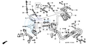 VFR800A9 Ireland - (EK / ABS MME TWO) drawing REAR BRAKE HOSE (VFR800A)