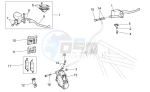 V7 II Stone ABS 750 drawing Front brake system