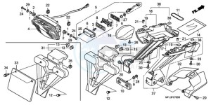 CBR1000RR9 UK - (E / MKH REP) drawing TAILLIGHT (CBR1000RR8,9/R A9)