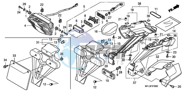 TAILLIGHT (CBR1000RR8,9/R A9)