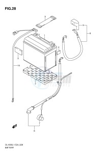 DL1000 (E24) V-Strom drawing BATTERY