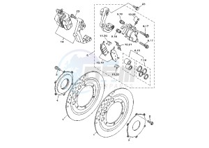 XVS A DRAG STAR CLASSIC 1100 drawing FRONT BRAKE CALIPER