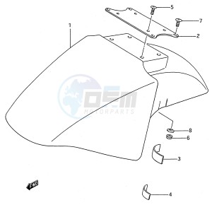 GSX600F (E28) Katana drawing FRONT FENDER